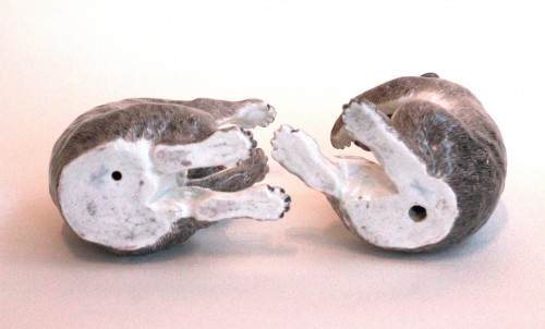 Deux ours en porcelaine de Meissen, modèle de Kaendler vers 1745 - Louis XV