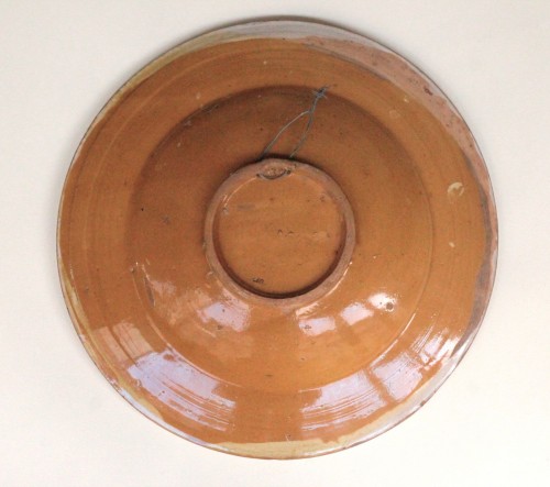 Porcelain & Faience  - Dish in Deruta majolica (Italy) with Saint Francis of Assis, 16th c.