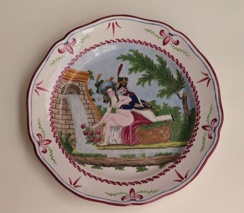 Plat des Islettes - le Bois d'épense, période de Dupré vers 1815-1820 - Porcelain & Faience Style Restauration - Charles X