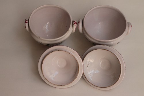 Two small earthenware soup bowls from Les Islettes-Bois d'Epenses, Dupré, 1 - Empire