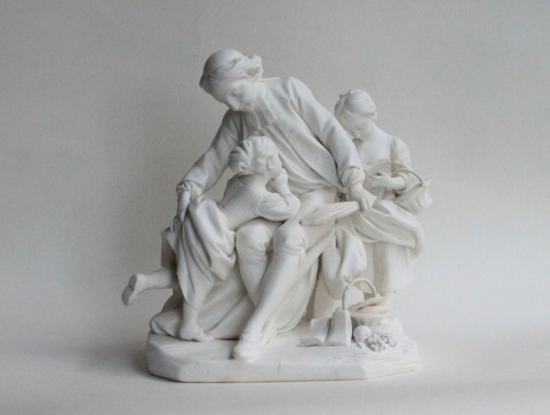 A soft-paste porcelain figurine from Sèvres depicting a schoolteacher, circa 1762 - Porcelain & Faience Style Louis XV