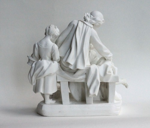 A soft-paste porcelain figurine from Sèvres depicting a schoolteacher, circa 1762 - 