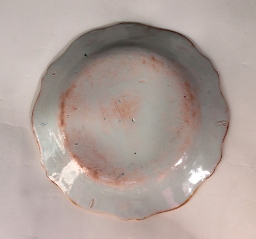 Rouen earthenware plate with landscape decoration c. 1740-50 - 