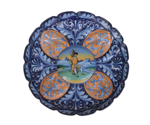 Crespina en majolique de Faenza à décor "a quartieri", vers 1535-45