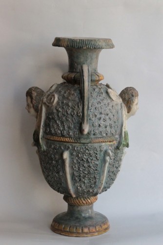 Porcelain & Faience  - A glazed earth Ridgepole Ornament  - France Pré d&#039;Auge end of 16th century