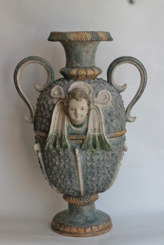 A glazed earth Ridgepole Ornament  - France Pré d&#039;Auge end of 16th century - 