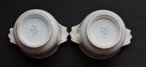 XVIIIe siècle - Paire de seaux en porcelaine de Sèvres