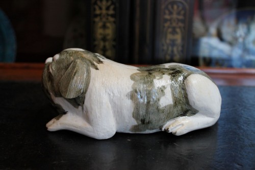 XVIIIe siècle - Statuette de Carlin - Porcelaine de Chine, époque Jiaqing (1796-1820)