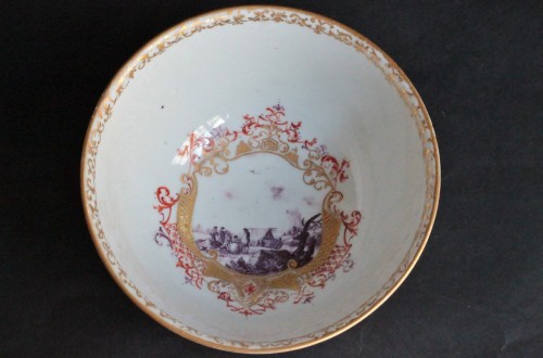 Meissen porcelain bowl with landscapes decoration, circa 1750. - 