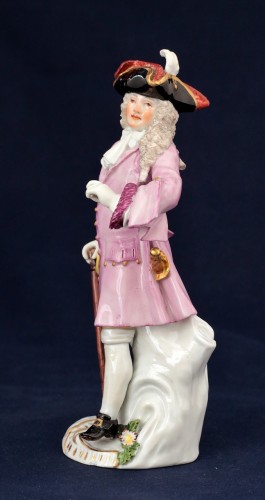 Statuette Meissen - Cris de Londres  "Le Dandy" - Céramiques, Porcelaines Style 