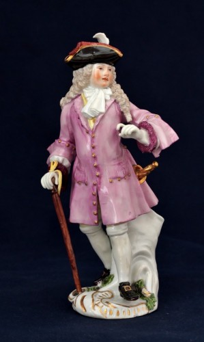 Antiquités - Statuette Meissen - Cris de Londres  "Le Dandy"