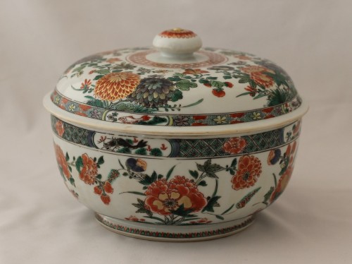 Chinese Green Family Porcelain terrine, kangxi period (1662-1722) - Porcelain & Faience Style 