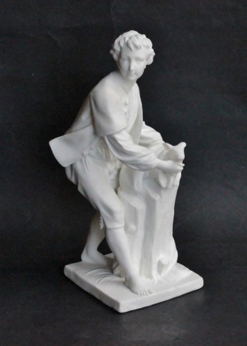 Louis XV - Biscuit en porcelaine tendre de Sèvres "Le marchand de cochon" par Falconet, 18e