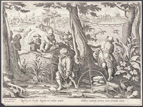 Coupe en majolique d'Urbino, chasse à la perdrix, vers 1590-1600. - Renaissance
