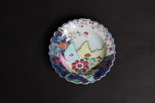 18th century - Sorbets and hollows saucers inChinese porcelain &quot;tobacco leaf&quot;, 18th cent.