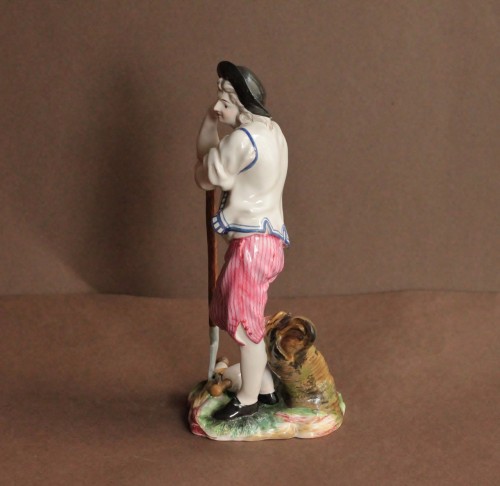 Porcelain & Faience  - Large earthenware figurine from Niderviller 