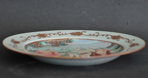 Le Jugement de Paris décor d'une assiette en porcelaine de Chine, 18e siècle - JM Béalu & Fils