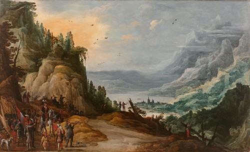 Joost de MOMPER 1564 - 1635) - A mountainous landscape