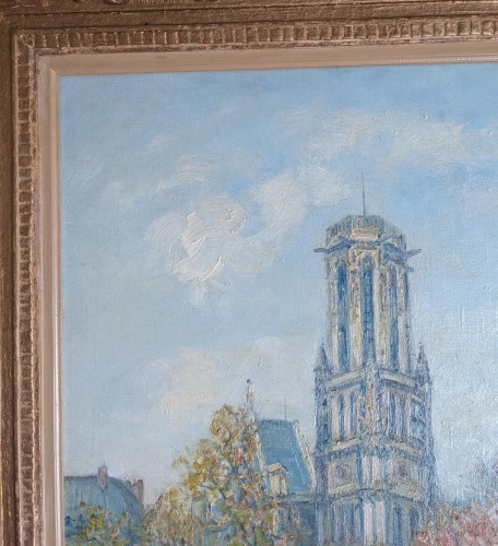 Paintings & Drawings  - Gustave MADELAIN  (1867- 1944) - La tour St Jacques à Paris