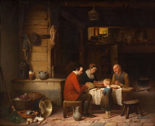 Charles VENNEMAN  (1802-1875) - L'heure du dîner