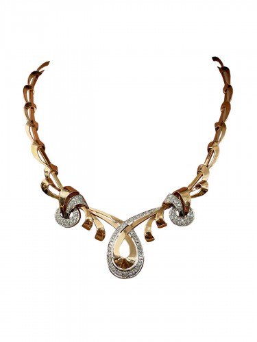 Gold and diamonds necklace circa 1950