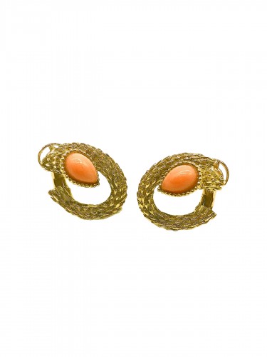 Boucheron - Coral and gold earrings