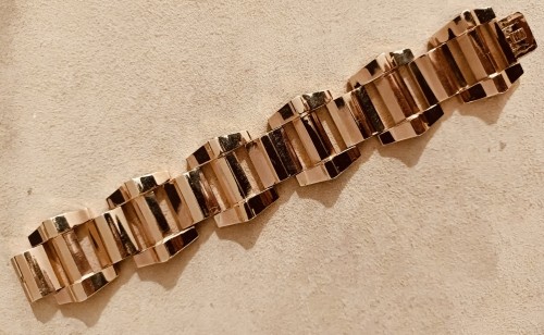 Important bracelet tank en or - Bijouterie, Joaillerie Style Années 50-60