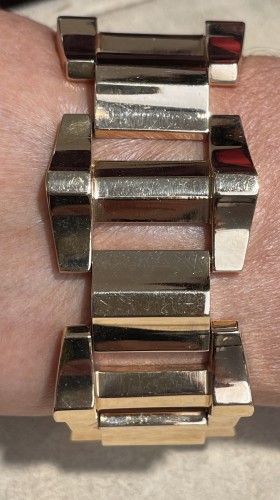 XXe siècle - Important bracelet tank en or