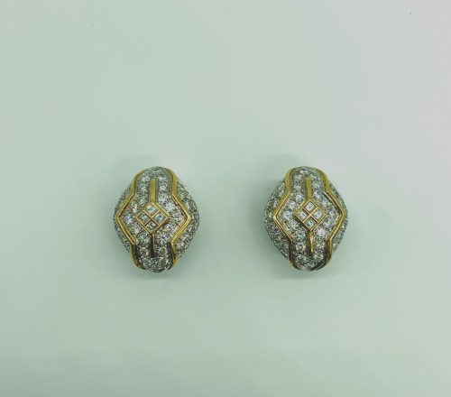 Repossi - Boucles d'oreilles or et diamants signées - Bijouterie, Joaillerie Style 