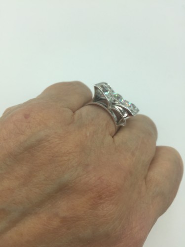 Three diamants Art deco ring - 