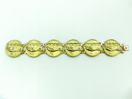 Bijouterie, Joaillerie Bracelet - Bracelet en or signé TABBAH