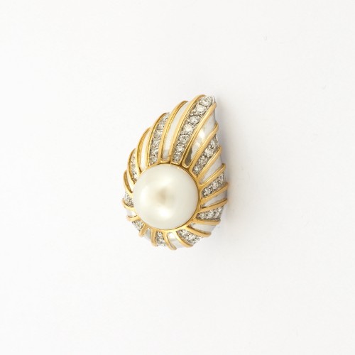 Bijouterie, Joaillerie Boucles d'oreilles - REPOSSI - Boucles d'oreilles or diamants et perles des mers du sud