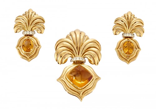 Earrings and brooch set by REPOSSI 