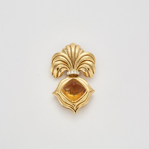 Antique Jewellery  - Earrings and brooch set by REPOSSI 