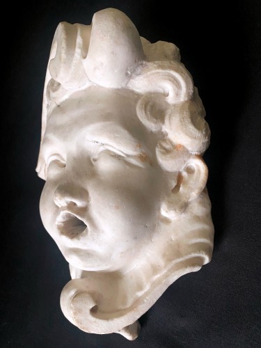 Mascaron of marble fountain Italy 17th century - 