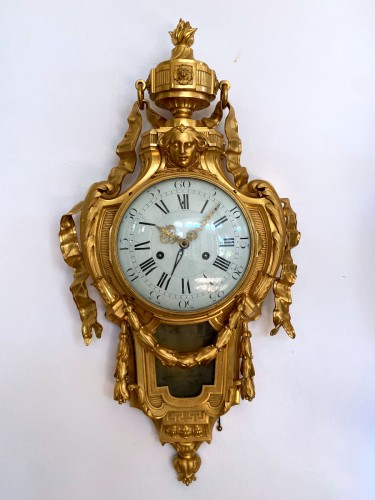 Cartel Louis XVI en bronze doré - Horlogerie Style Louis XVI