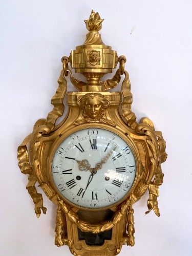 Horology  - Louis XVI gilt bronze cartel