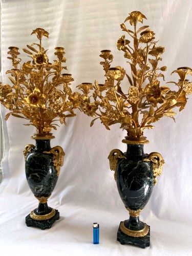 19th century - Pair of Napoleon III candelabras