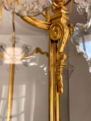 Transition lantern in gilt bronze and pendants - Transition