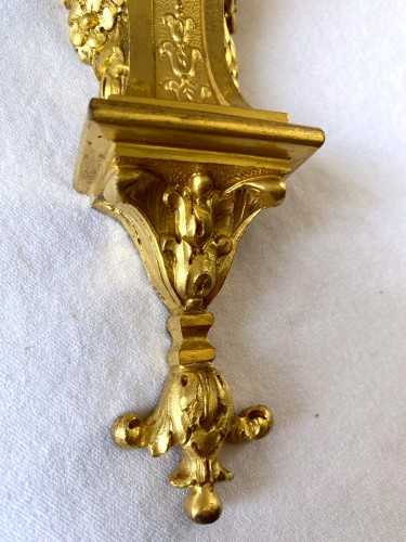 Antiquités - Paire d'appliques Napoléon iII en bronze doré