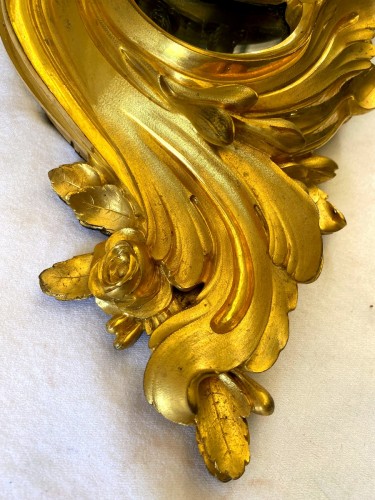 Antiquités - Cartel Louis XV en bronze doré