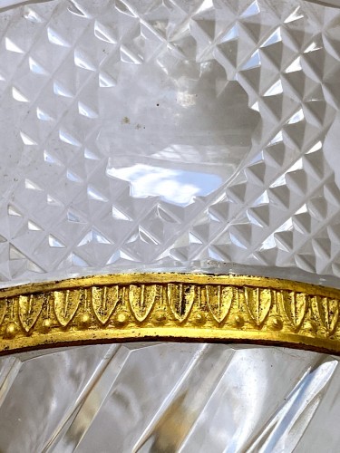 Empire - Empire cup in cut crystal and gilt bronze