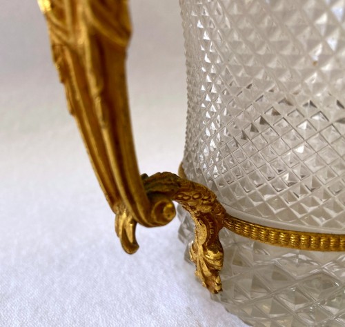 Empire cup in cut crystal and gilt bronze - 