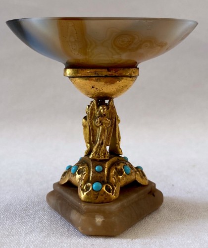 Garnesson au palais royal - Coupe en agate signé et bronze - Objet de décoration Style Napoléon III