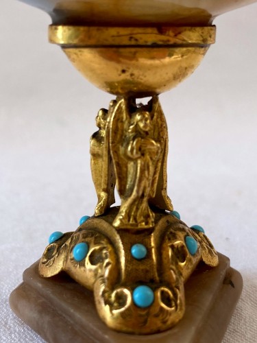 Garnesson au palais royal - Coupe en agate signé et bronze - Jullion Antiquités