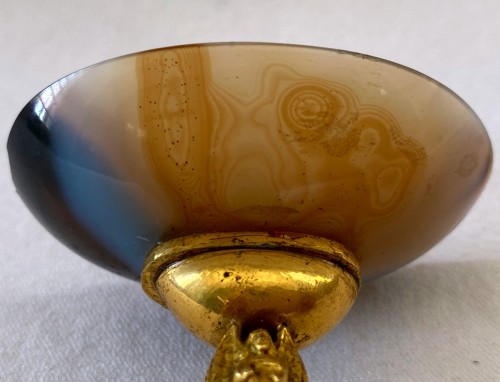 Garnesson au palais royal - Coupe en agate signé et bronze - Napoléon III