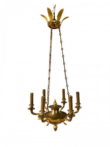 Lustre Empire en bronze doré