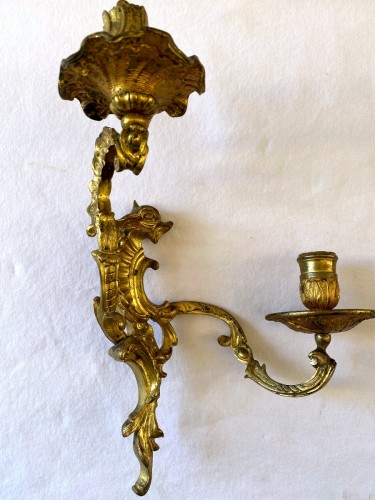 Paire d'appliques régence en bronze doré - Régence