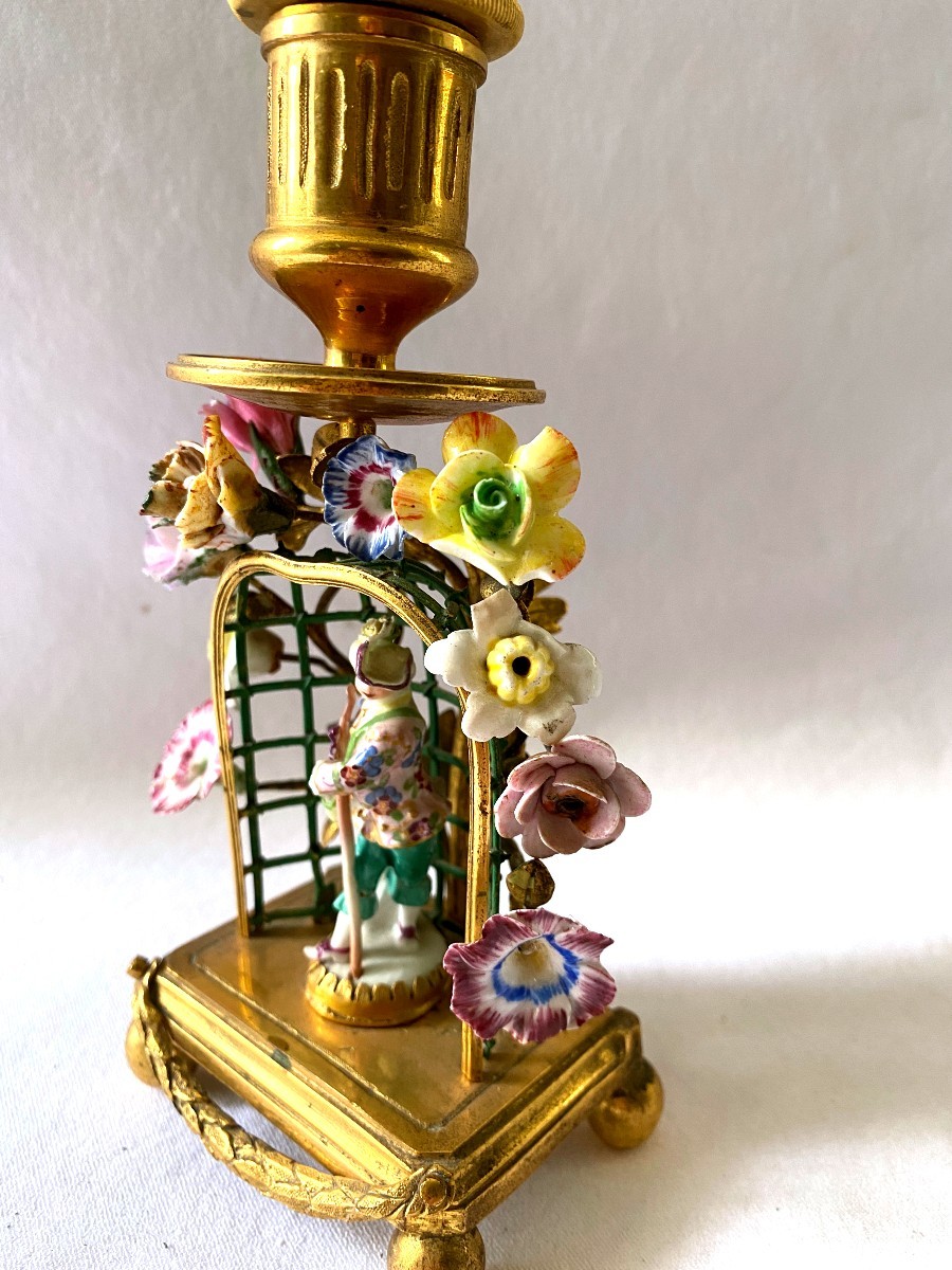 Bougeoir Vintage En Cuivre Doré Avec Poignée - Décoration D'intérieur élégante 15x10 Cm