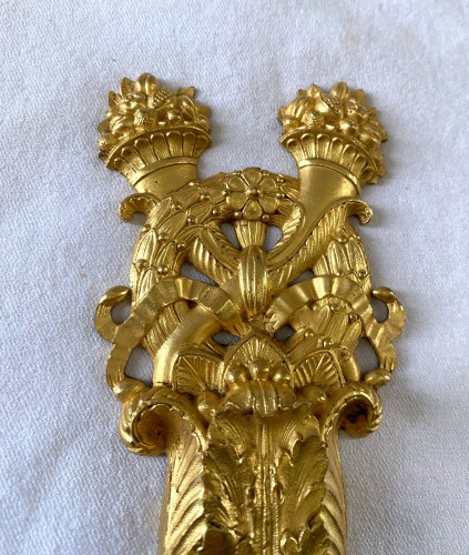 Paire d'appliques Empire en bronze doré et patiné - Jullion Antiquités